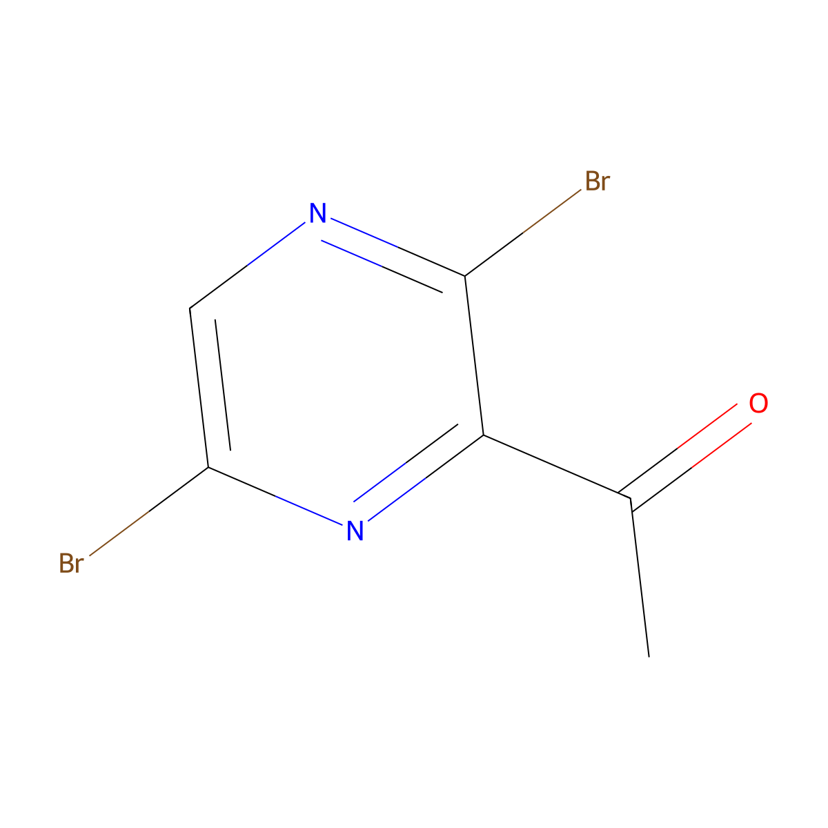 1-(3,6-Dibromopyrazin-2-YL)ethanone molecular structure, CAS 1447607-04-6