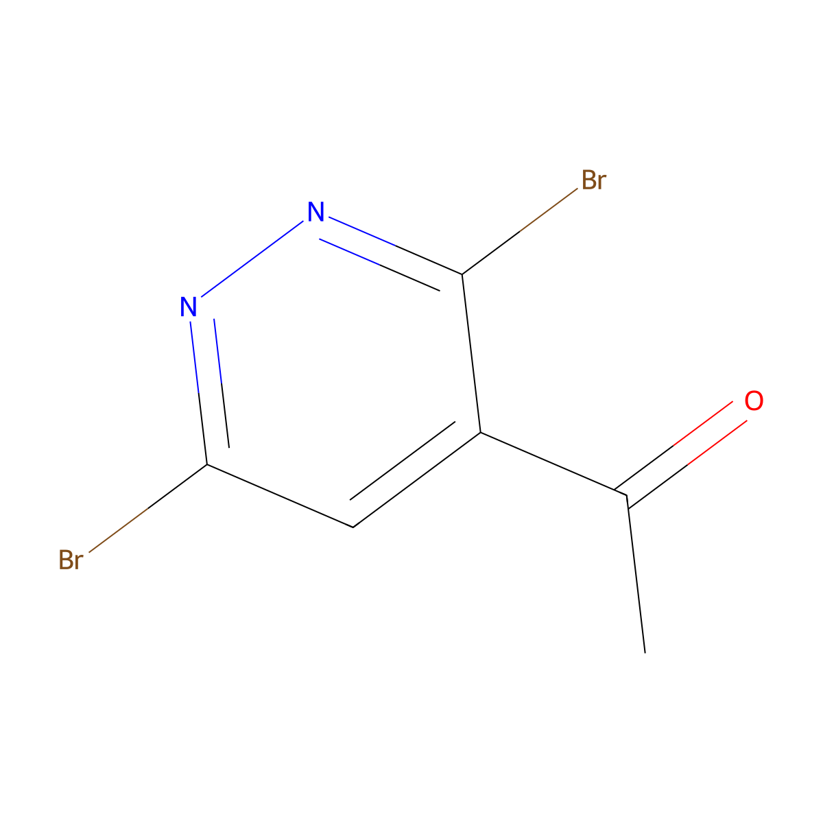 1-(3,6-Dibromopyridazin-4-YL)ethanone molecular structure, CAS 1447607-15-9
