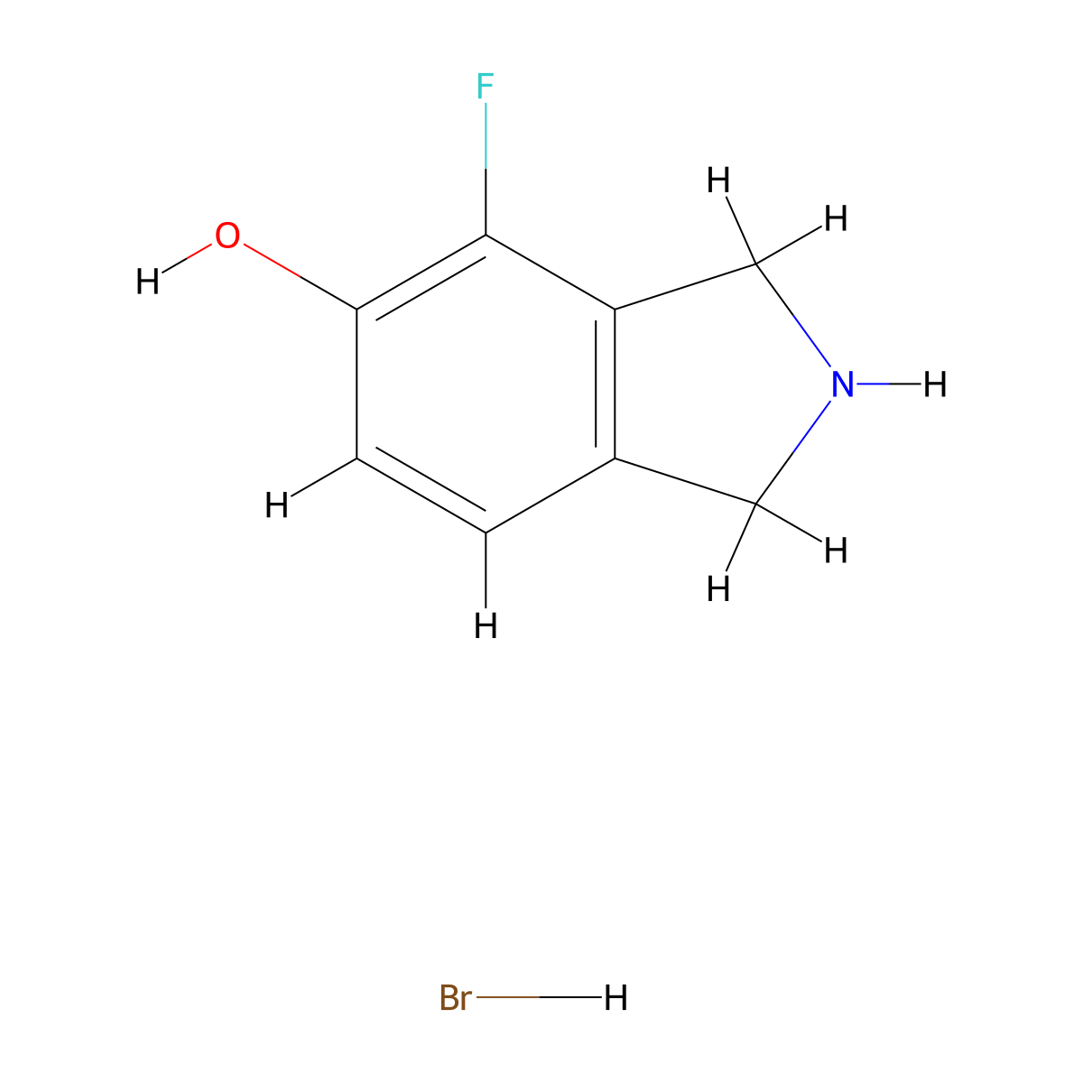 4-Fluoroisoindolin-5-ol hydrobromide molecular structure, CAS 1447607-34-2