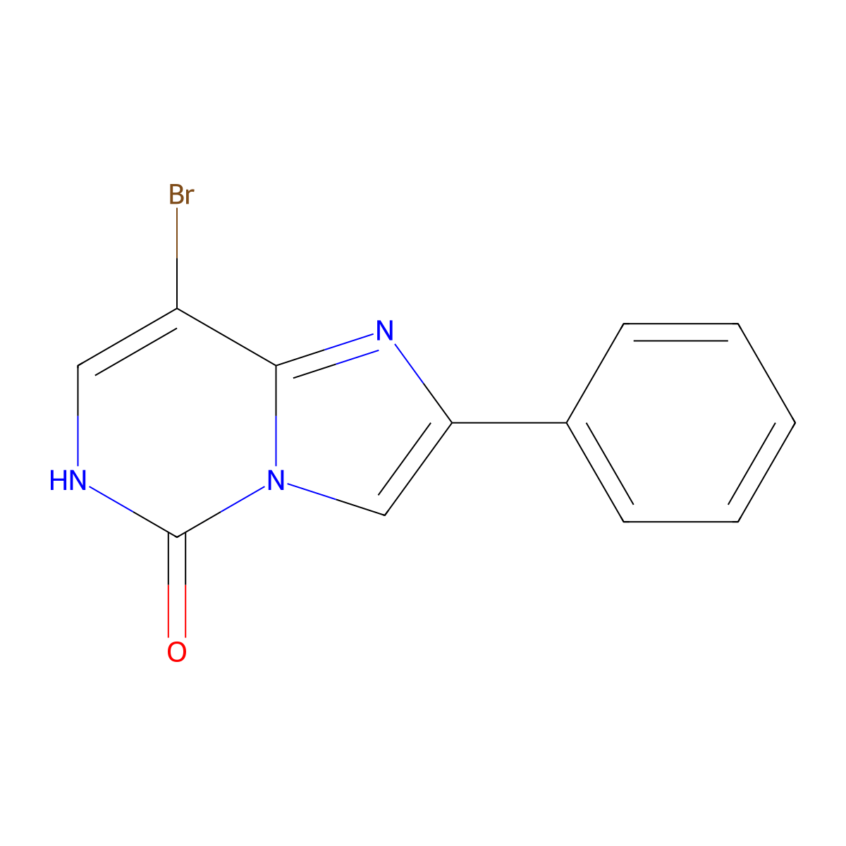 8-Bromo-2-phenylimidazo[1,2-C]pyrimidin-5(6H)-one molecular structure, CAS 1447607-49-9