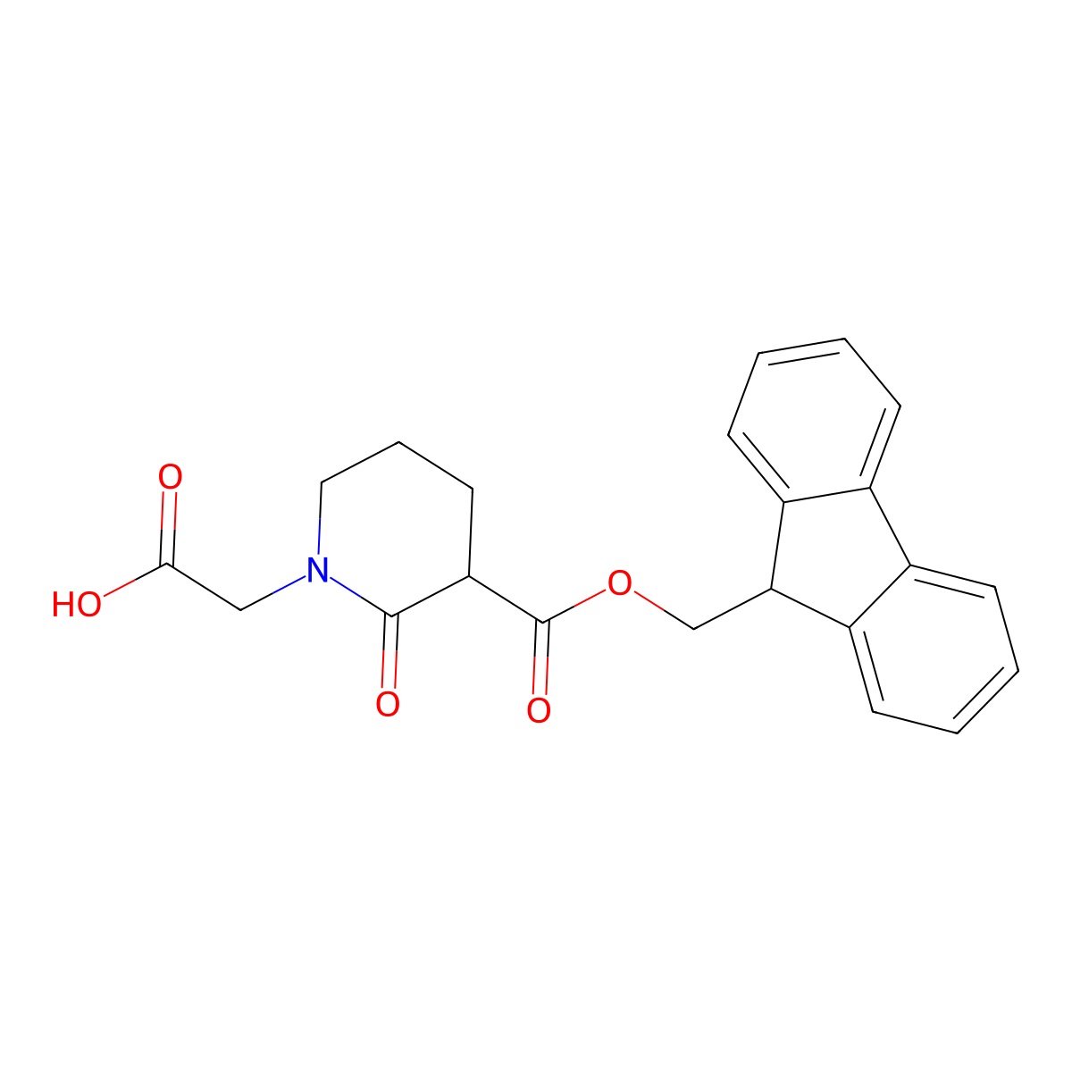 2-(3-(((9h-Fluoren-9-yl)methoxy)carbonyl)-2-oxopiperidin-1-yl)acetic acid molecular structure, CAS 1447607-51-3