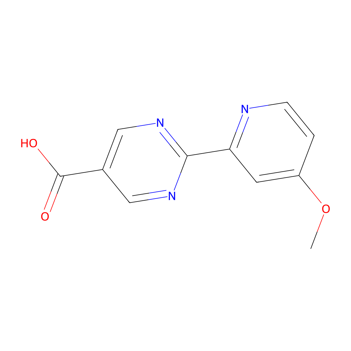 2-(4-Methoxypyridin-2-YL)pyrimidine-5-carboxylic acid molecular structure, CAS 1447607-53-5