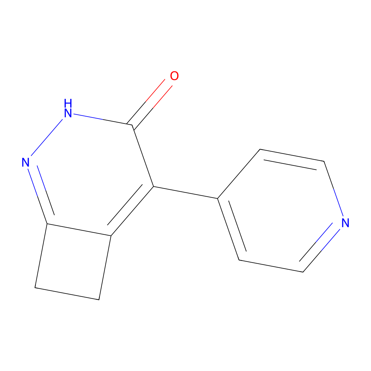 5-(Pyridin-4-YL)-2,3-diazabicyclo[4.2.0]octa-1,5-dien-4-one molecular structure, CAS 1447607-59-1