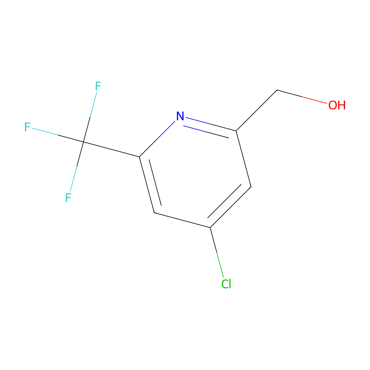 (4-Chloro-6-(trifluoromethyl)pyridin-2-YL)methanol molecular structure, CAS 1447607-61-5
