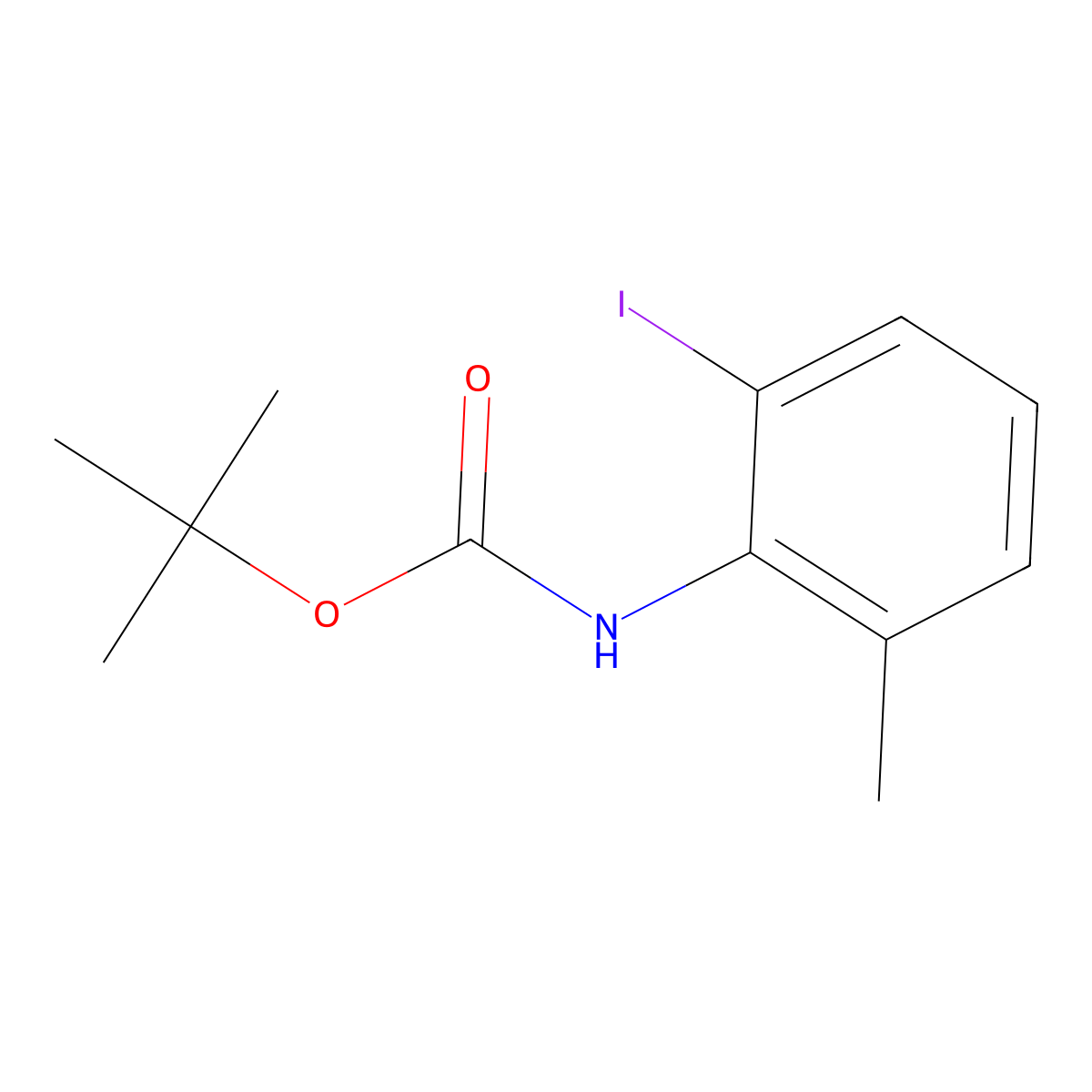 Tert-butyl (2-iodo-6-methylphenyl)carbamate molecular structure, CAS 1447607-72-8
