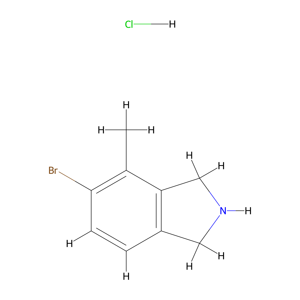 5-Bromo-4-methylisoindoline hydrochloride molecular structure, CAS 1447607-82-0