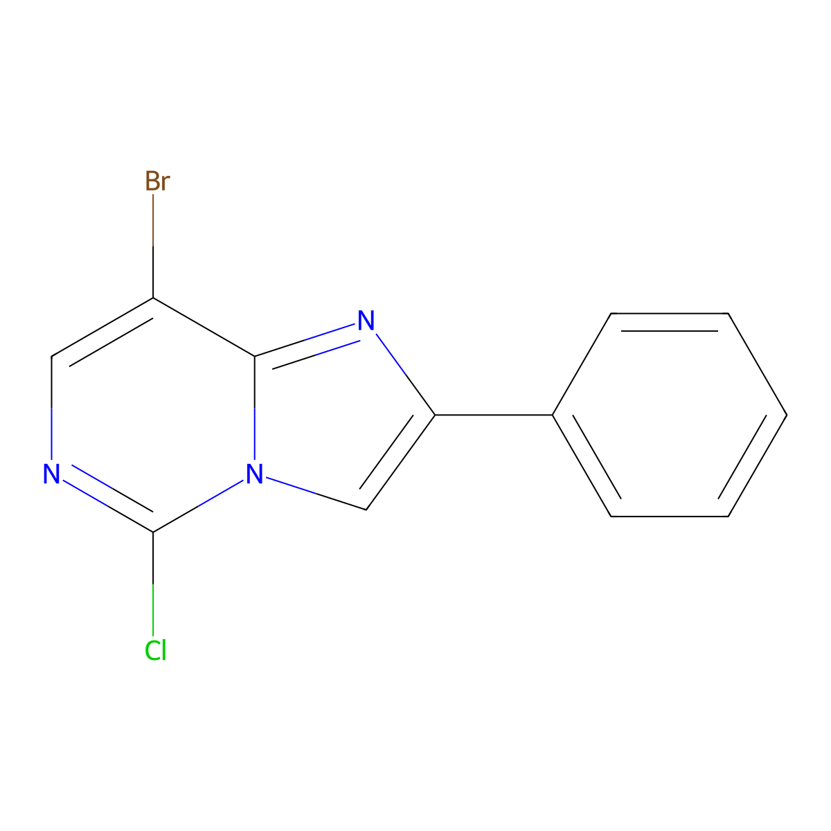 8-Bromo-5-chloro-2-phenylimidazo(1,2-c)pyrimidine molecular structure, CAS 1447608-09-4