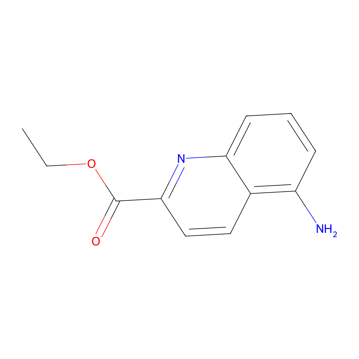 Ethyl 5-aminoquinoline-2-carboxylate molecular structure, CAS 1447608-15-2