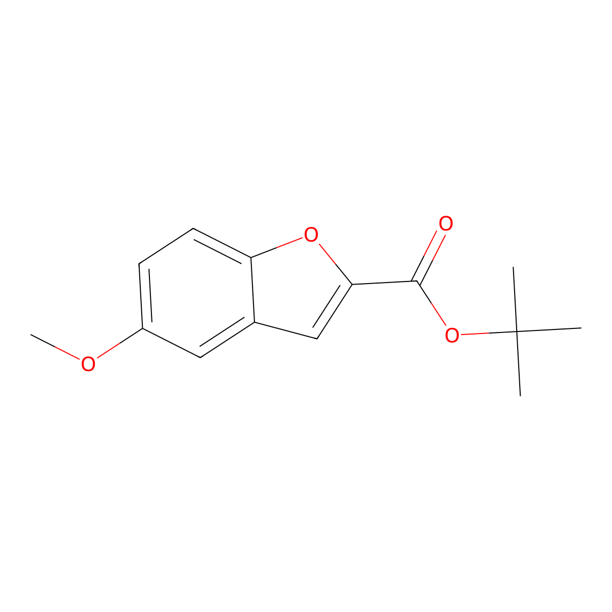 Tert-butyl 5-methoxybenzofuran-2-carboxylate molecular structure, CAS 1447608-52-7