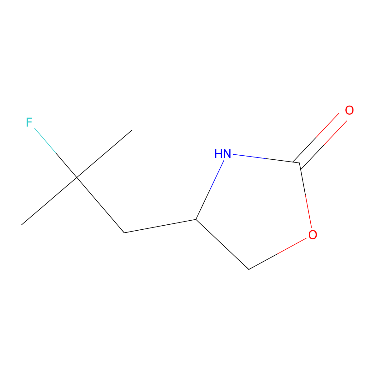 (R)-4-(2-Fluoro-2-methylpropyl)oxazolidin-2-one molecular structure, CAS 1447616-07-0