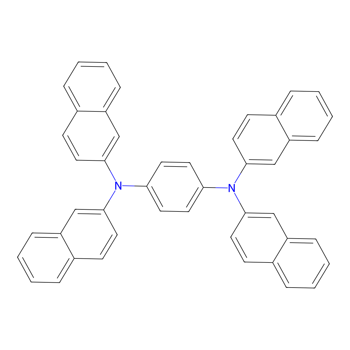 N1,N1,N4,N4-2-Naphthalenyl-1,4-benzenediamine molecular structure, CAS 144763-44-0
