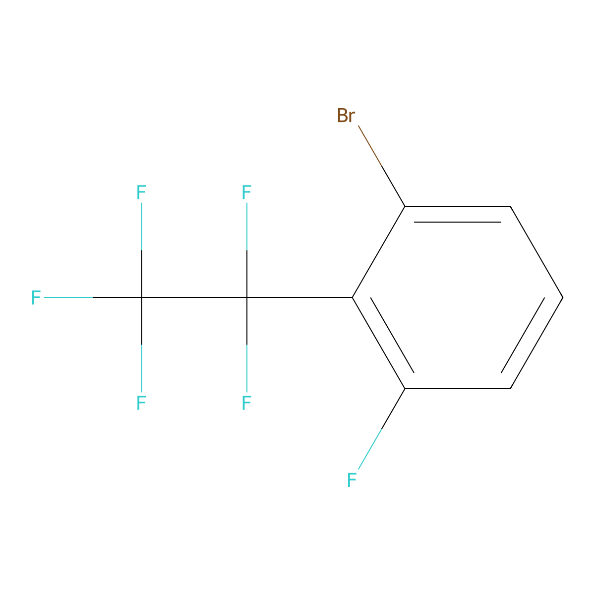 2-Bromo-6-fluoropentafluoroethylbenzene molecular structure, CAS 1447671-65-9