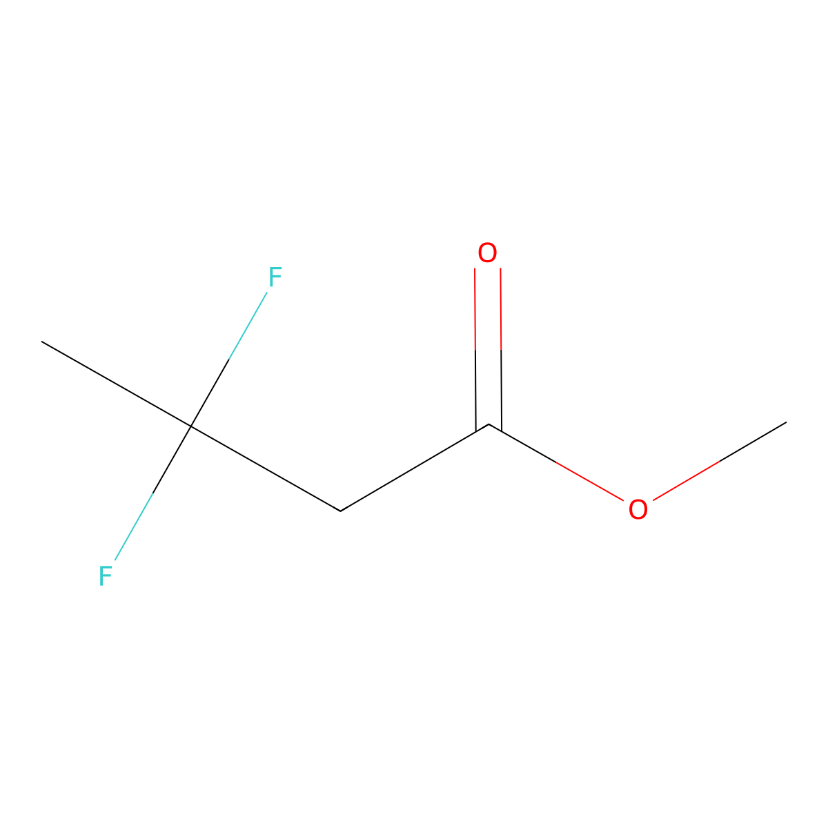Methyl 3,3-difluorobutanoate molecular structure, CAS 1447671-66-0