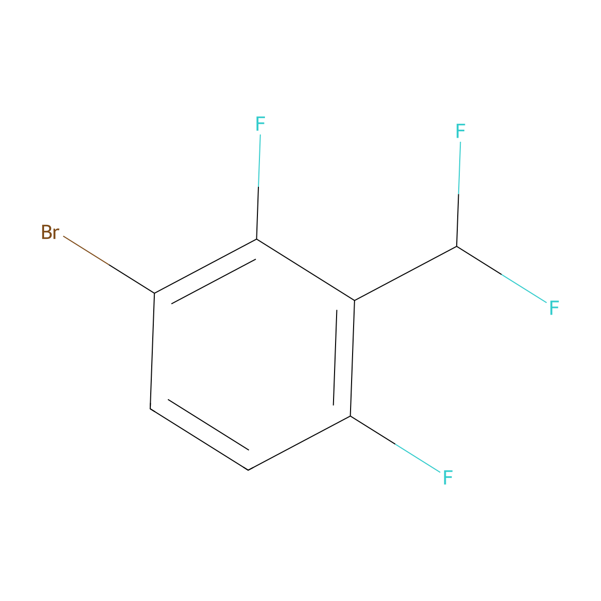 1-Bromo-3-(difluoromethyl)-2,4-difluorobenzene molecular structure, CAS 1447671-68-2