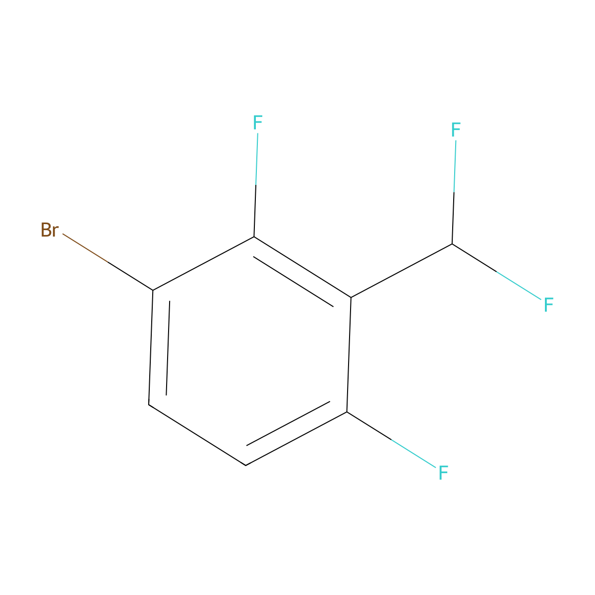 1-Bromo-3-(difluoromethyl)-2,4-difluorobenzene molecular structure, CAS 1447671-68-2