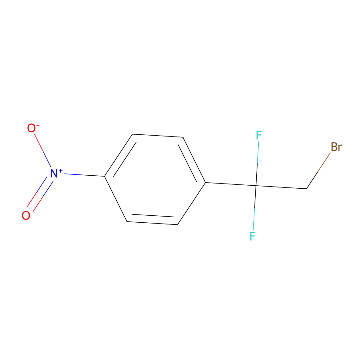 1-(2-Bromo-1,1-difluoroethyl)-4-nitrobenzene molecular structure, CAS 1447671-74-0