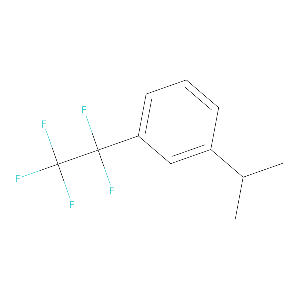 3-Isopropyl pentafluoroethylbenzene molecular structure, CAS 1447671-75-1