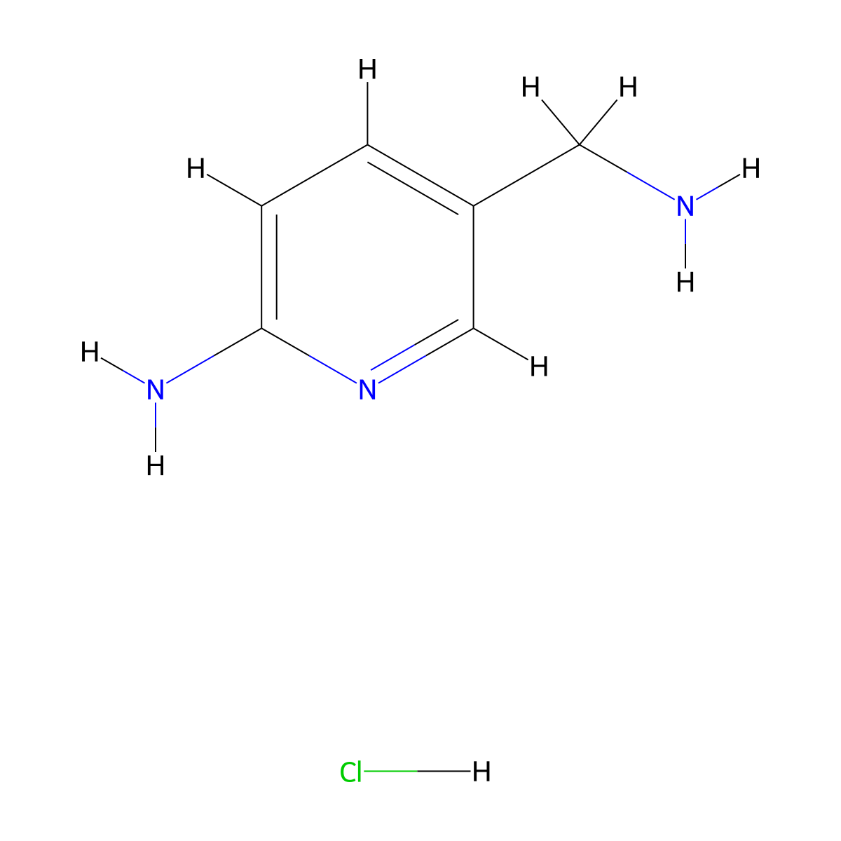 5-(Aminomethyl)pyridin-2-amine hydrochloride molecular structure, CAS 1447671-77-3