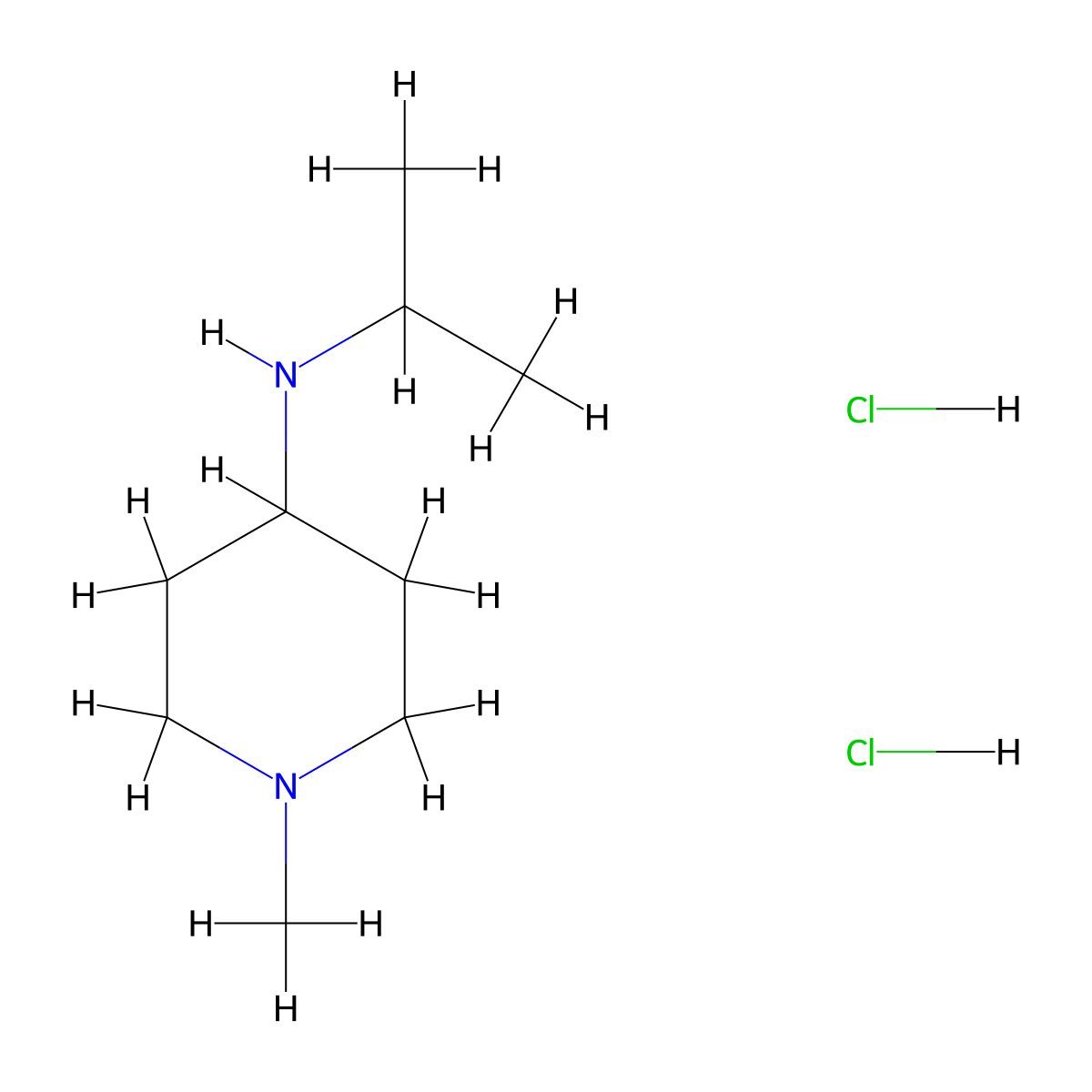 N-Isopropyl-1-methylpiperidin-4-amine dihydrochloride molecular structure, CAS 1447671-78-4
