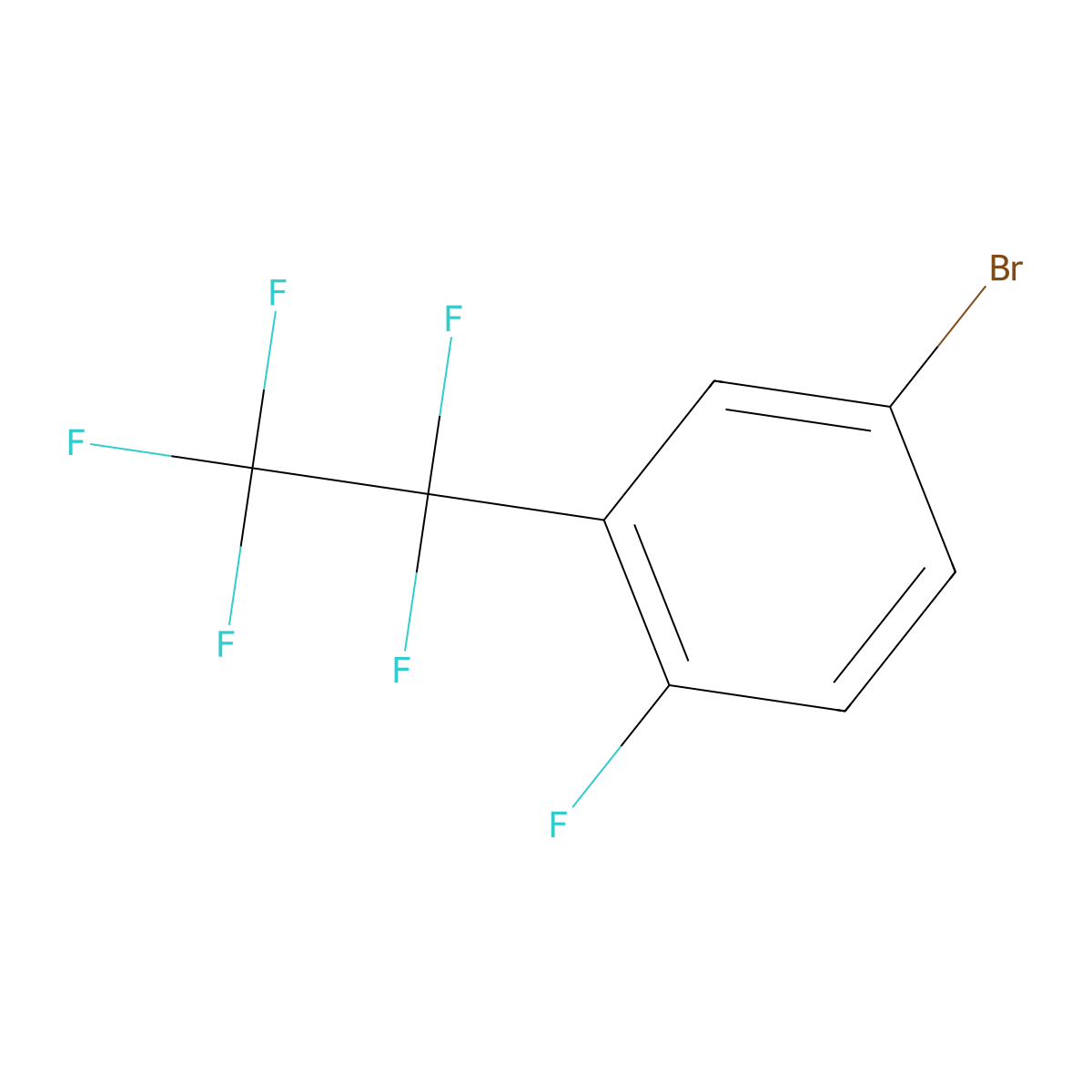 5-Bromo-2-fluoro-1-(1,1,2,2,2-pentafluoroethyl)-benzene molecular structure, CAS 1447671-80-8