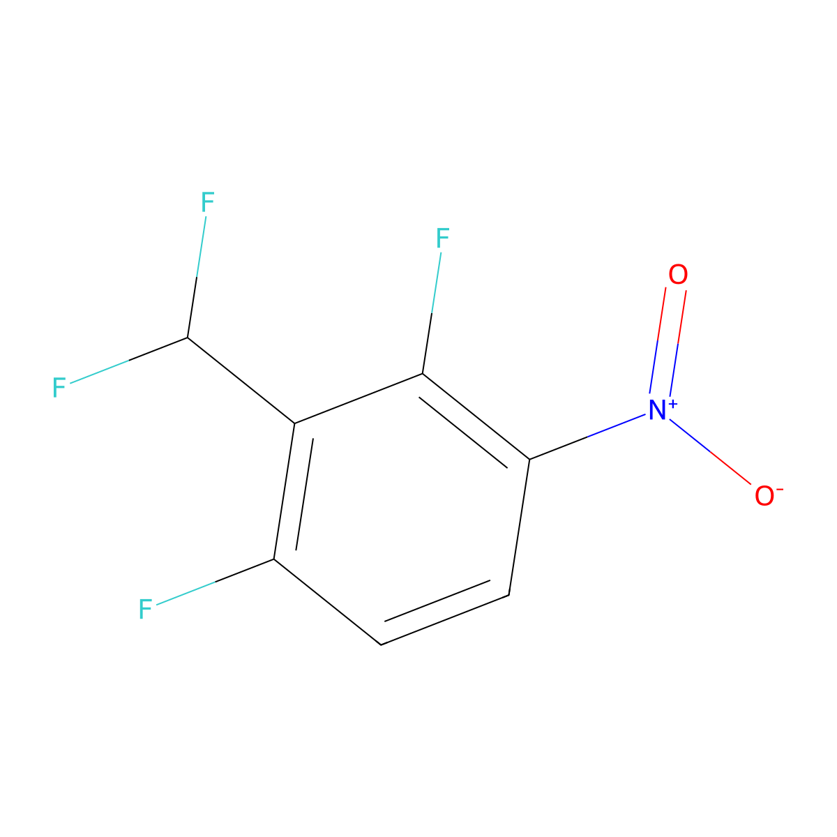 2-(Difluoromethyl)-1,3-difluoro-4-nitrobenzene molecular structure, CAS 1447671-83-1