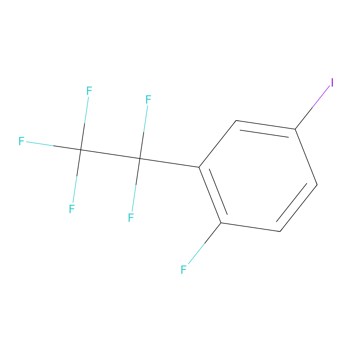 5-Iodo-2-fluoro-(1,1,2,2,2-pentafluoroethyl)-benzene molecular structure, CAS 1447671-87-5