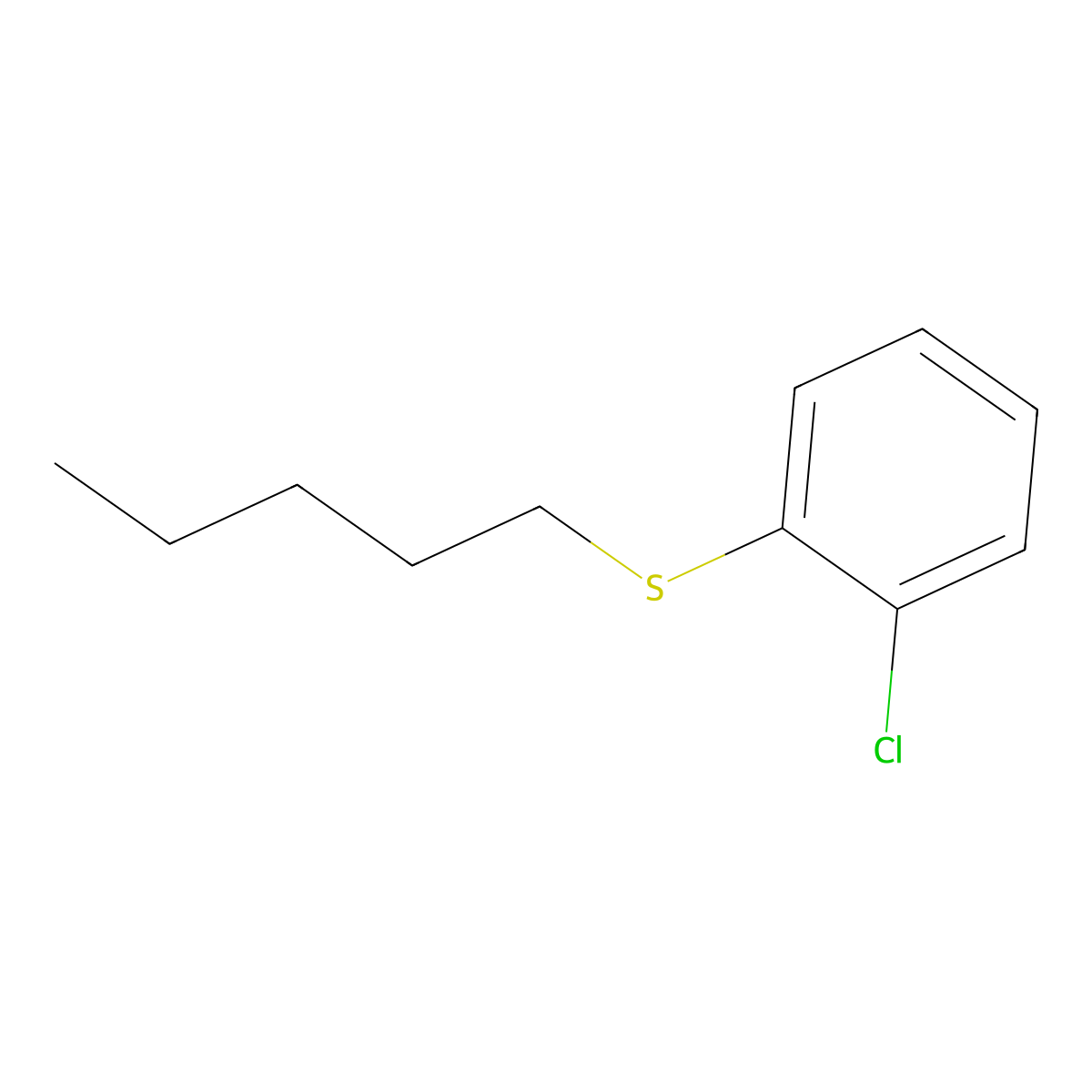 Pentyl 2-chlorophenylsulfide molecular structure, CAS 1447671-89-7
