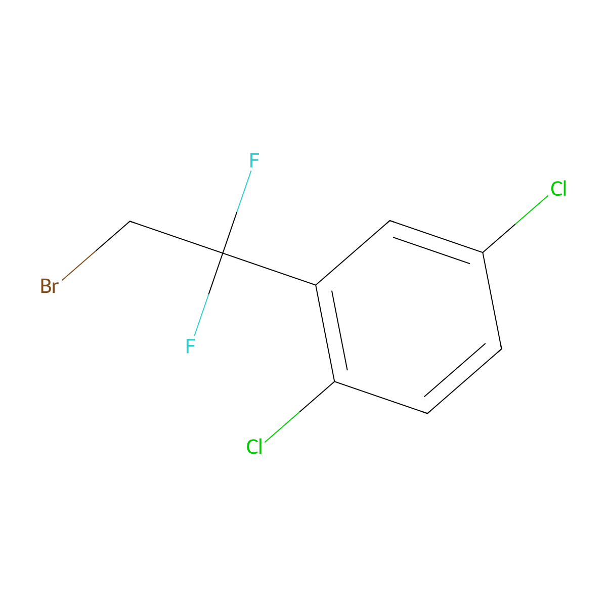 1-(2-Bromo-1,1-difluoroethyl)-2,5-dichlorobenzene molecular structure, CAS 1447671-90-0