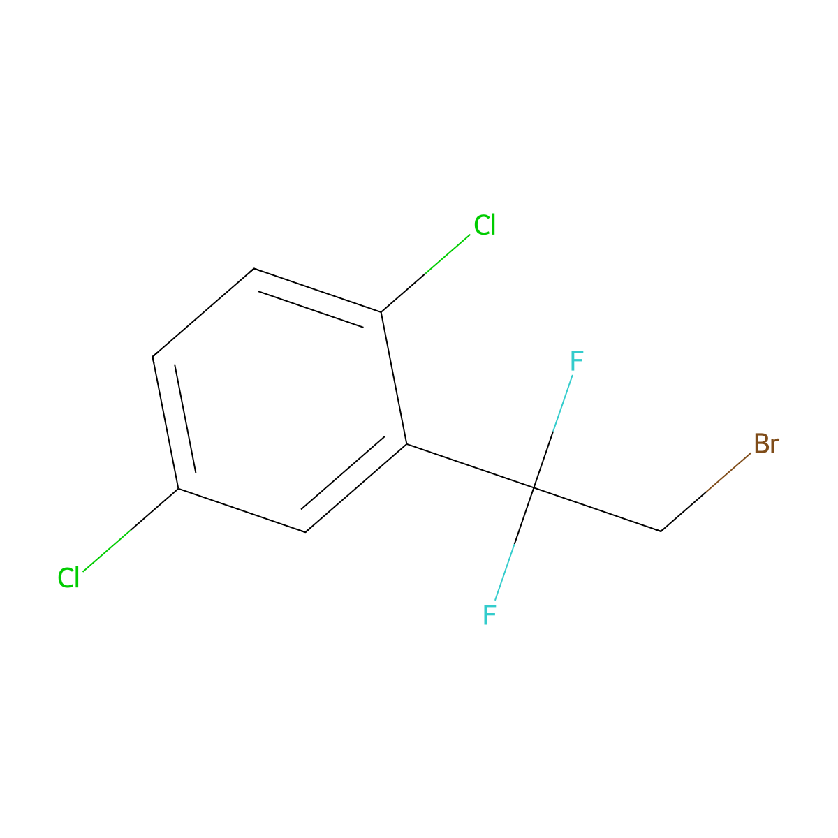1-(2-Bromo-1,1-difluoroethyl)-2,5-dichlorobenzene molecular structure, CAS 1447671-90-0