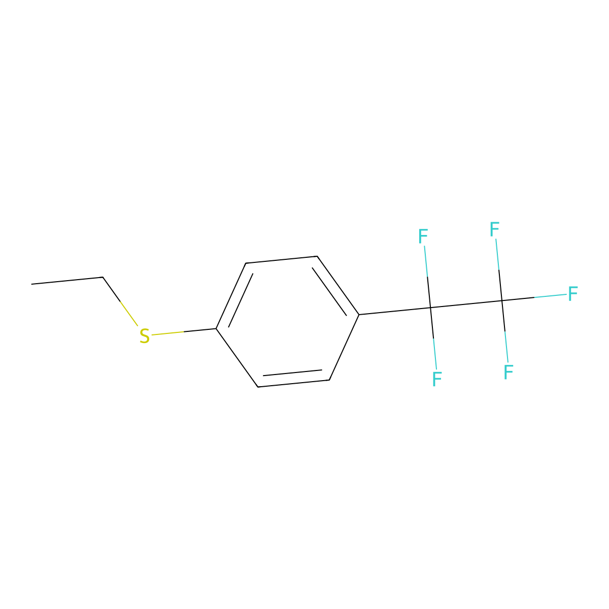 4-Ethylthio-pentafluoroethylbenzene molecular structure, CAS 1447671-91-1