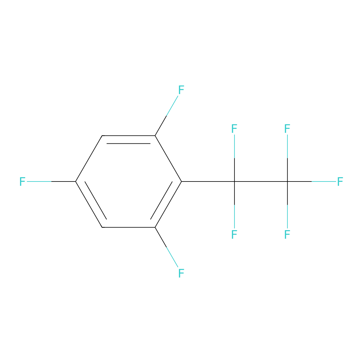 1,3,5-Trifluoro-2-(pentafluoroethyl)benzene molecular structure, CAS 1447671-92-2