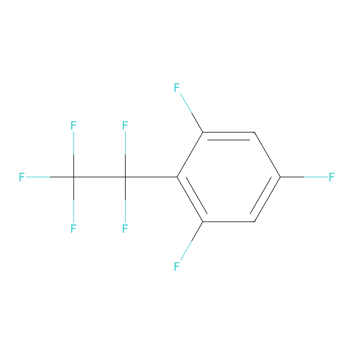 1,3,5-Trifluoro-2-(pentafluoroethyl)benzene molecular structure, CAS 1447671-92-2