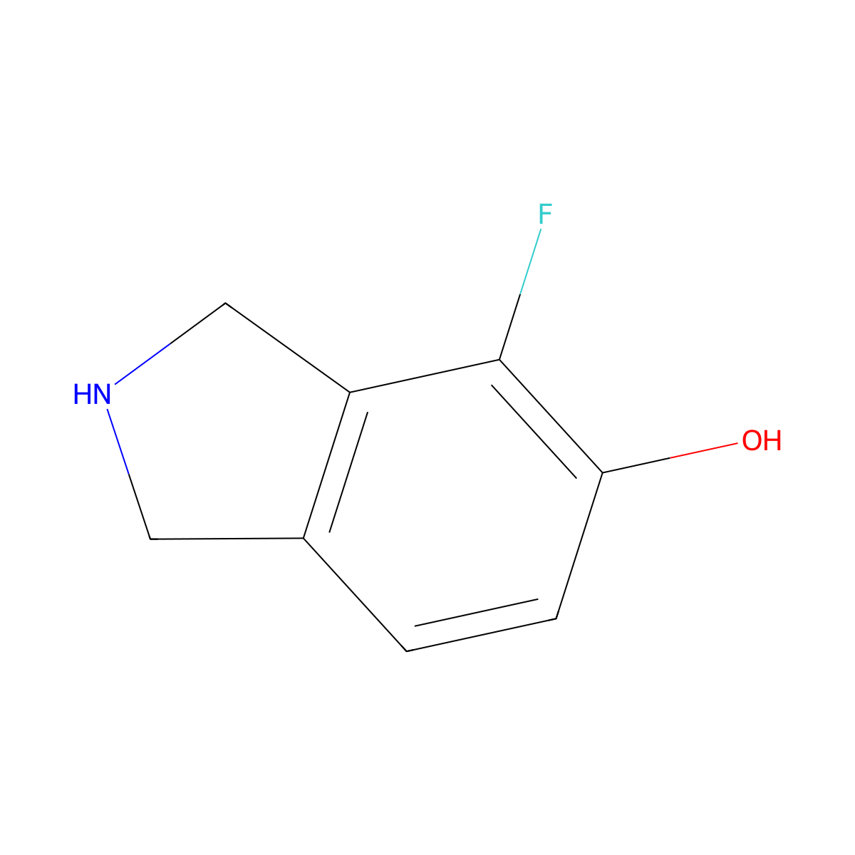 4-Fluoroisoindolin-5-ol molecular structure, CAS 1447694-54-3
