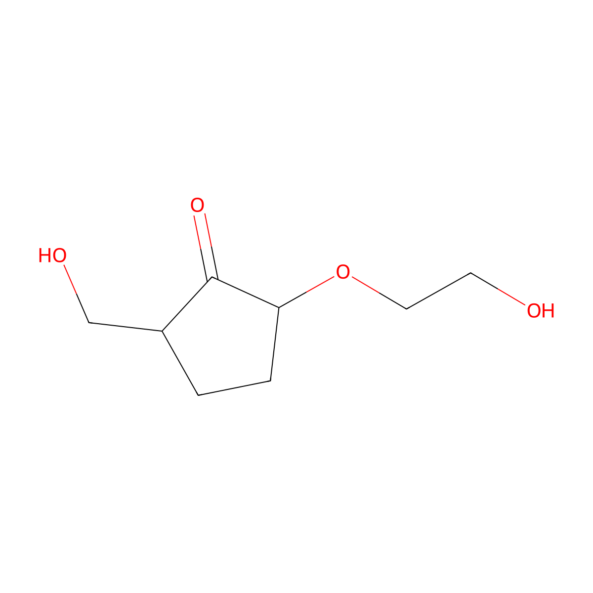 2-(2-Hydroxyethoxy)-5-(hydroxymethyl)cyclopentan-1-one molecular structure, CAS 14477-60-2