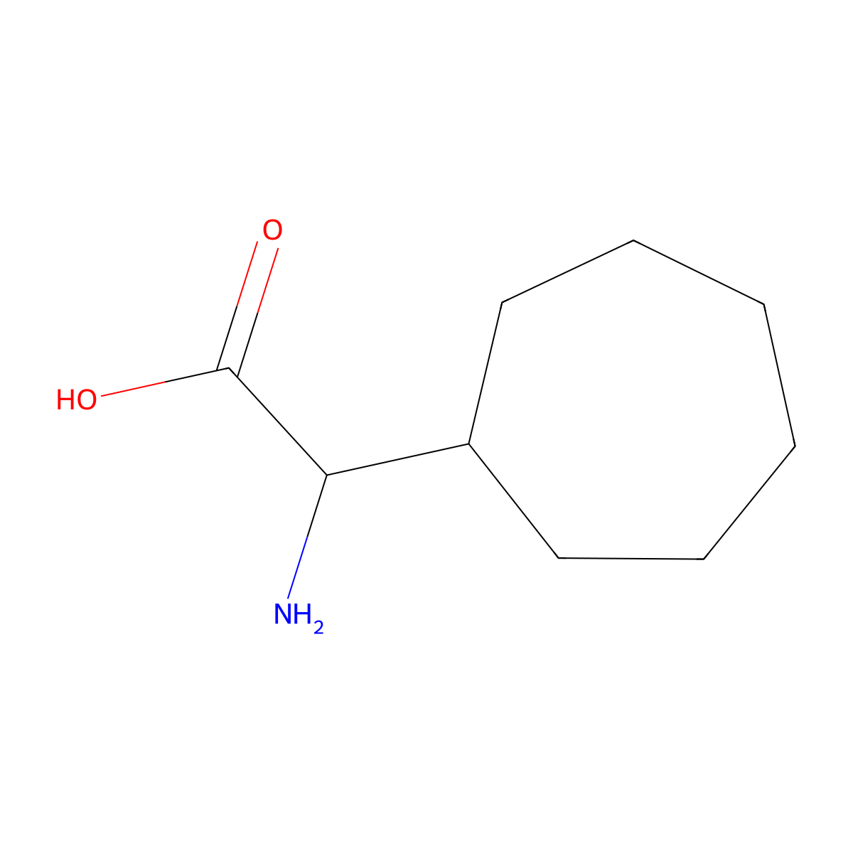 (2S)-2-amino-2-cycloheptylacetic acid molecular structure, CAS 1447714-17-1