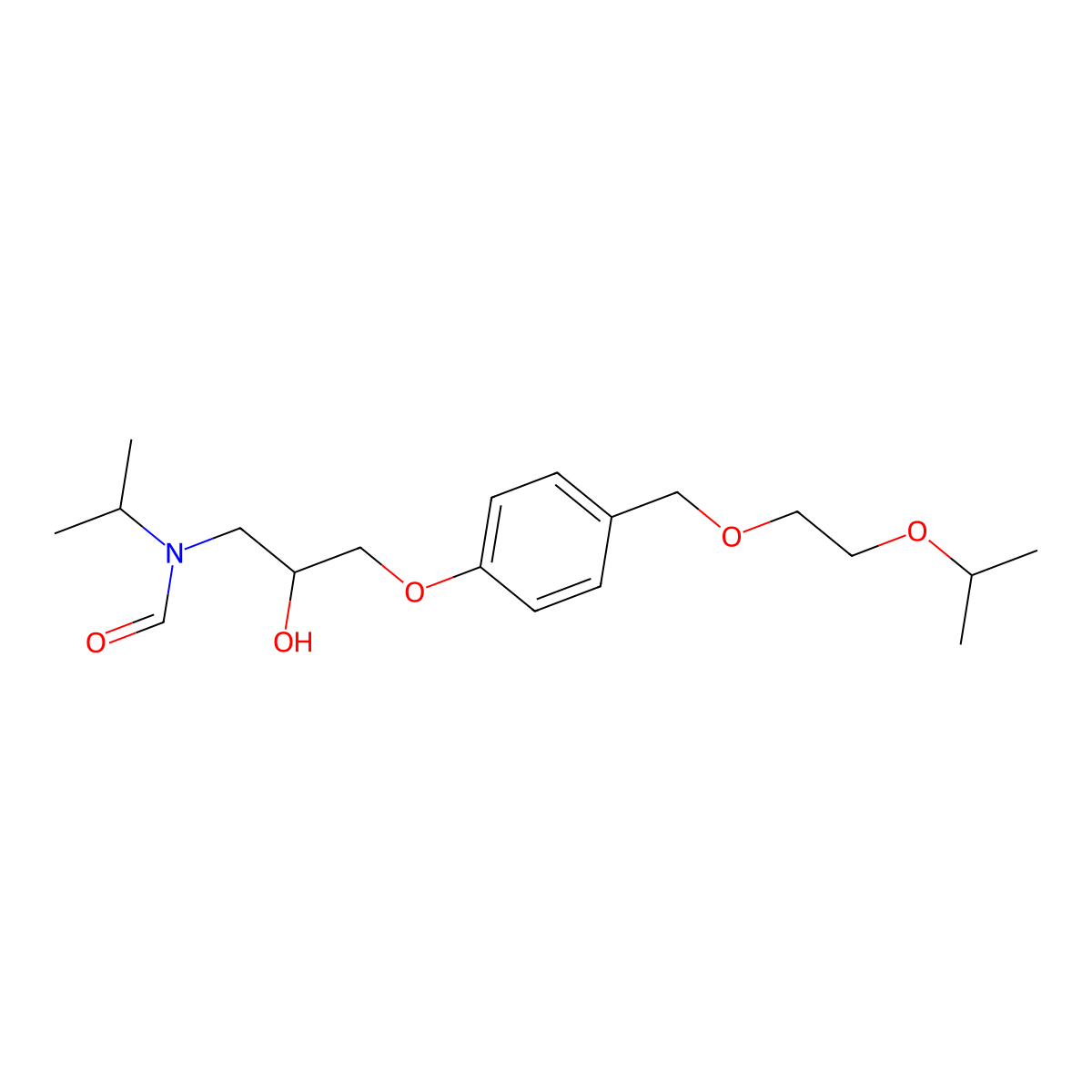 N-(2-Hydroxy-3-(4-((2-isopropoxyethoxy)methyl)phenoxy)propyl)-N-isopropylformamide molecular structure, CAS 1447715-45-8