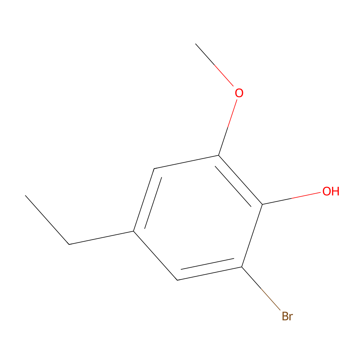 2-Bromo-4-ethyl-6-methoxyphenol molecular structure, CAS 1447718-04-8