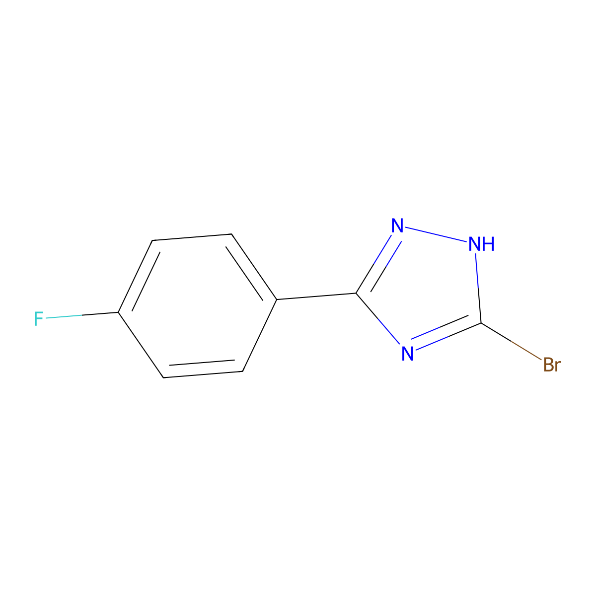 3-bromo-5-(4-fluorophenyl)-4H-1,2,4-triazole molecular structure, CAS 1447727-26-5