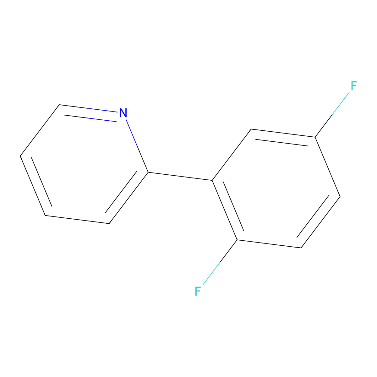 2-(2,5-Difluorophenyl)pyridine molecular structure, CAS 1447730-07-5