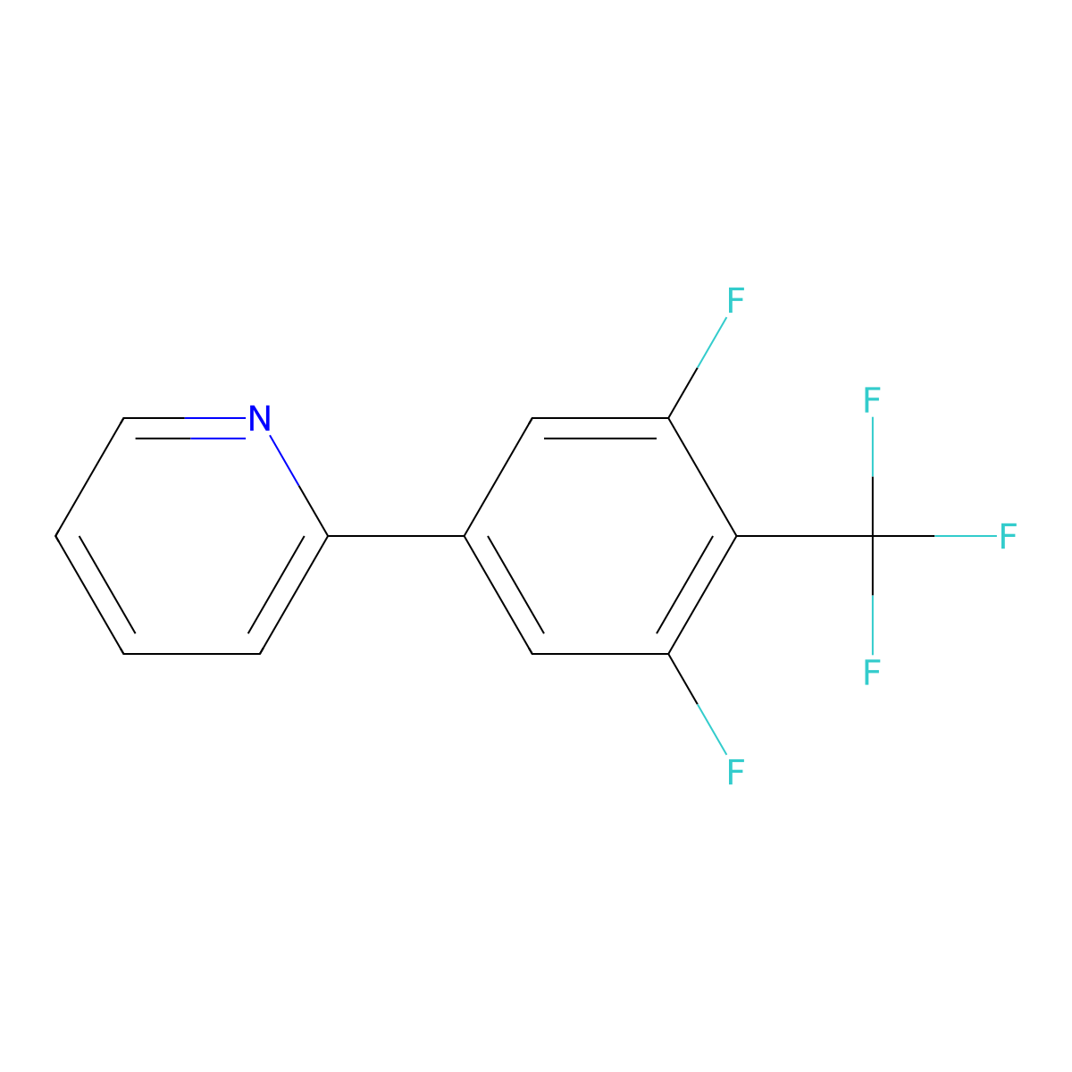 2-[3,5-Difluoro-4-(trifluoromethyl)phenyl]pyridine molecular structure, CAS 1447730-12-2