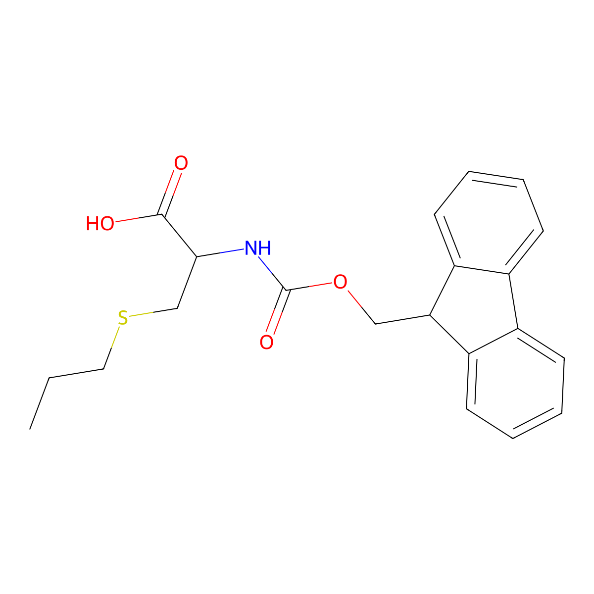 N-Fmoc-S-propyl-L-cysteine molecular structure, CAS 1447738-01-3