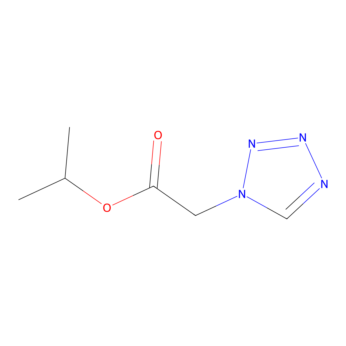 Propan-2-yl 2-(tetrazol-1-yl)acetate molecular structure, CAS 144774-73-2