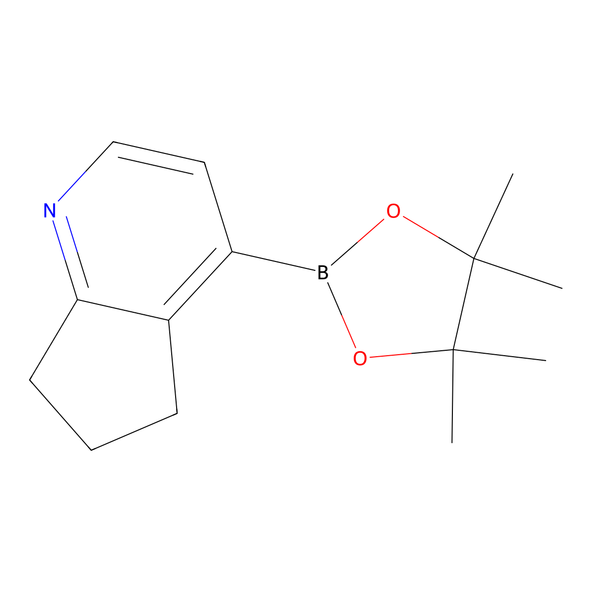4-(4,4,5,5-Tetramethyl-1,3,2-dioxaborolan-2-yl)-6,7-dihydro-5H-cyclopenta[b]pyridine molecular structure, CAS 1447763-55-4