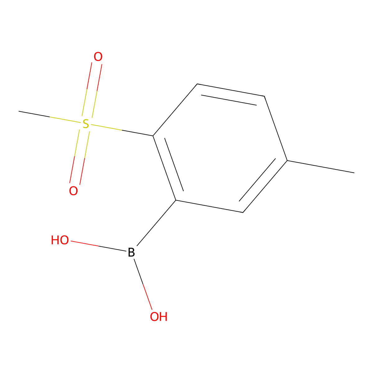 (2-Methanesulfonyl-5-methylphenyl)boronic acid molecular structure, CAS 1447763-90-7
