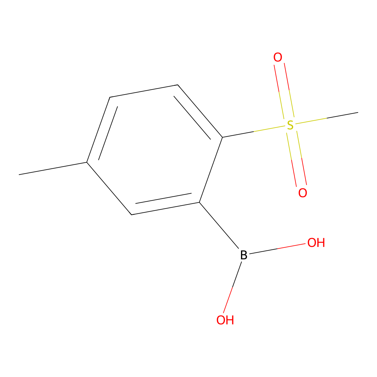(2-Methanesulfonyl-5-methylphenyl)boronic acid molecular structure, CAS 1447763-90-7