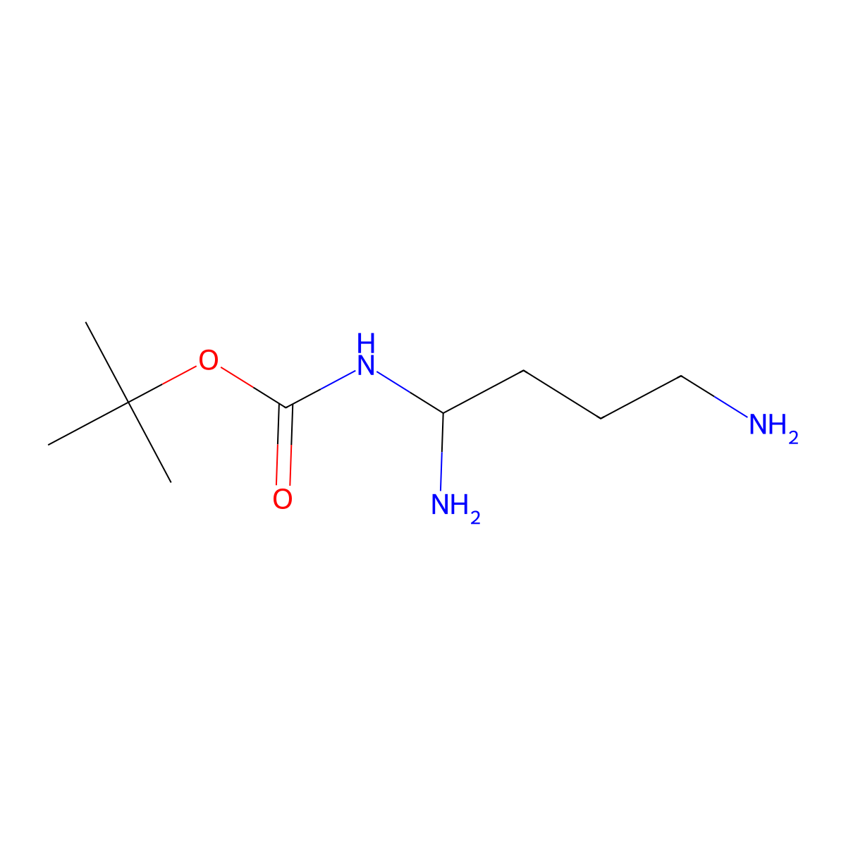 Tert-butyl (1,4-diaminobutyl)carbamate molecular structure, CAS 1447795-14-3