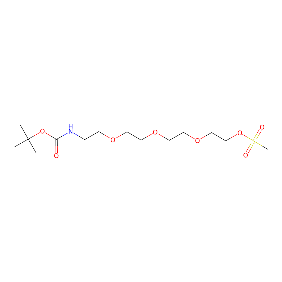 t-Boc-N-Amido-PEG4-Ms molecular structure, CAS 1447797-72-9