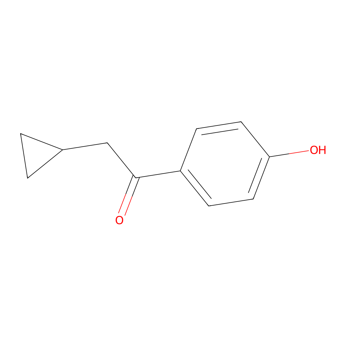 2-Cyclopropyl-1-(4-hydroxyphenyl)ethan-1-one molecular structure, CAS 1447823-43-9