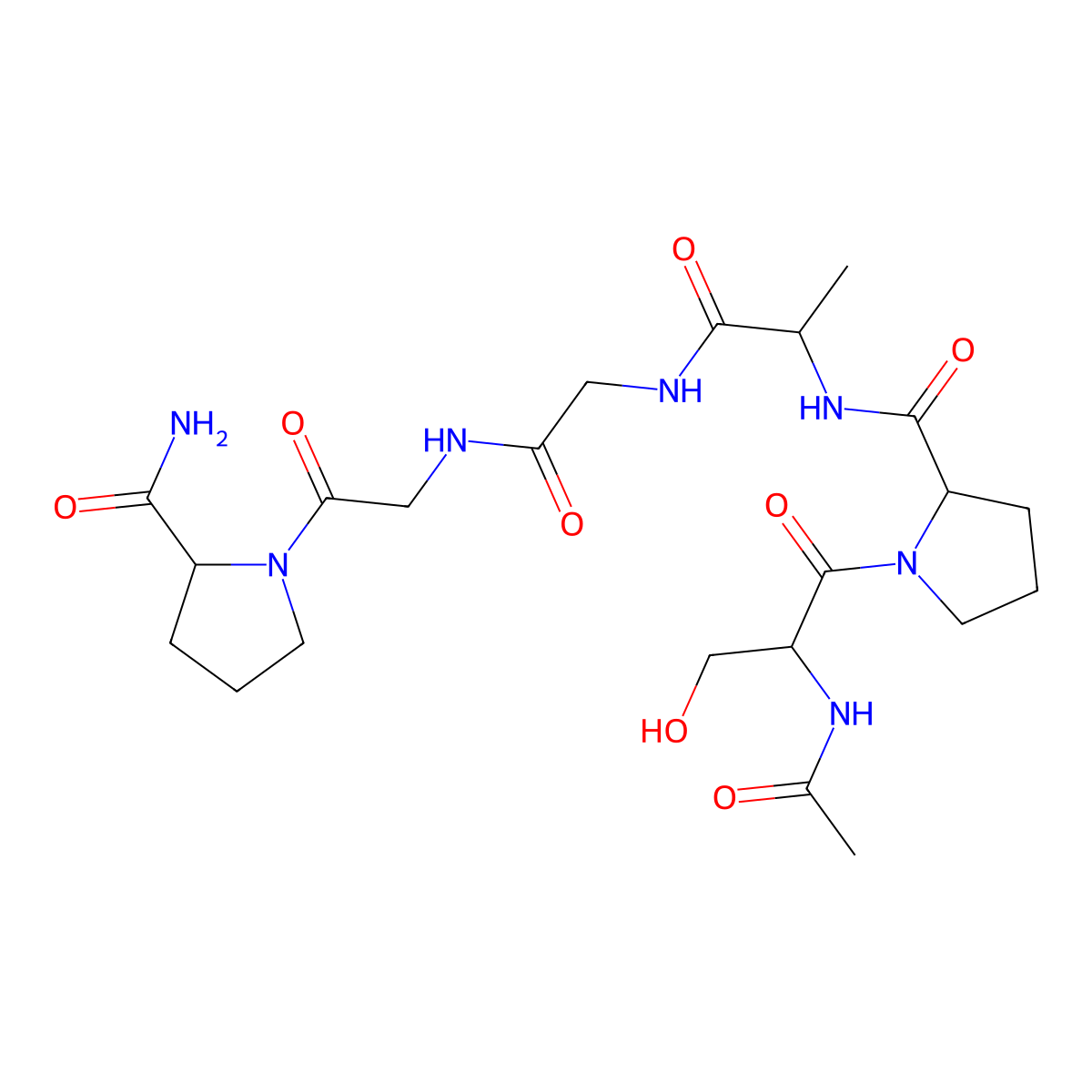 Acetyl hexapeptide-37 molecular structure, CAS 1447824-16-9