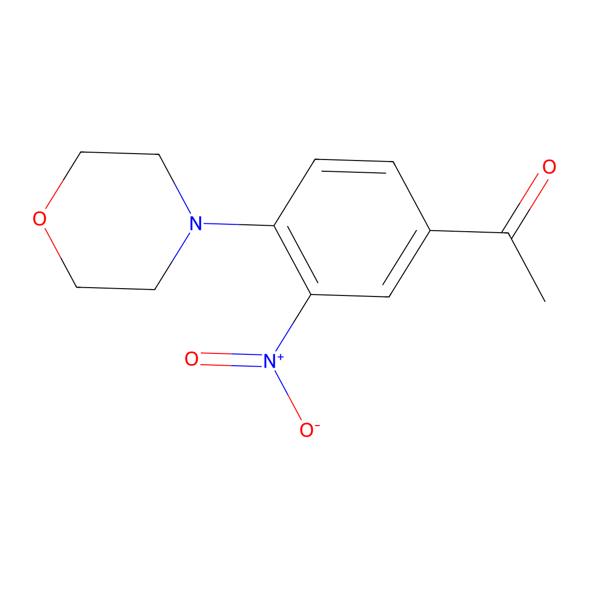 1-(4-Morpholino-3-nitrophenyl)-1-ethanone molecular structure, CAS 144783-46-0